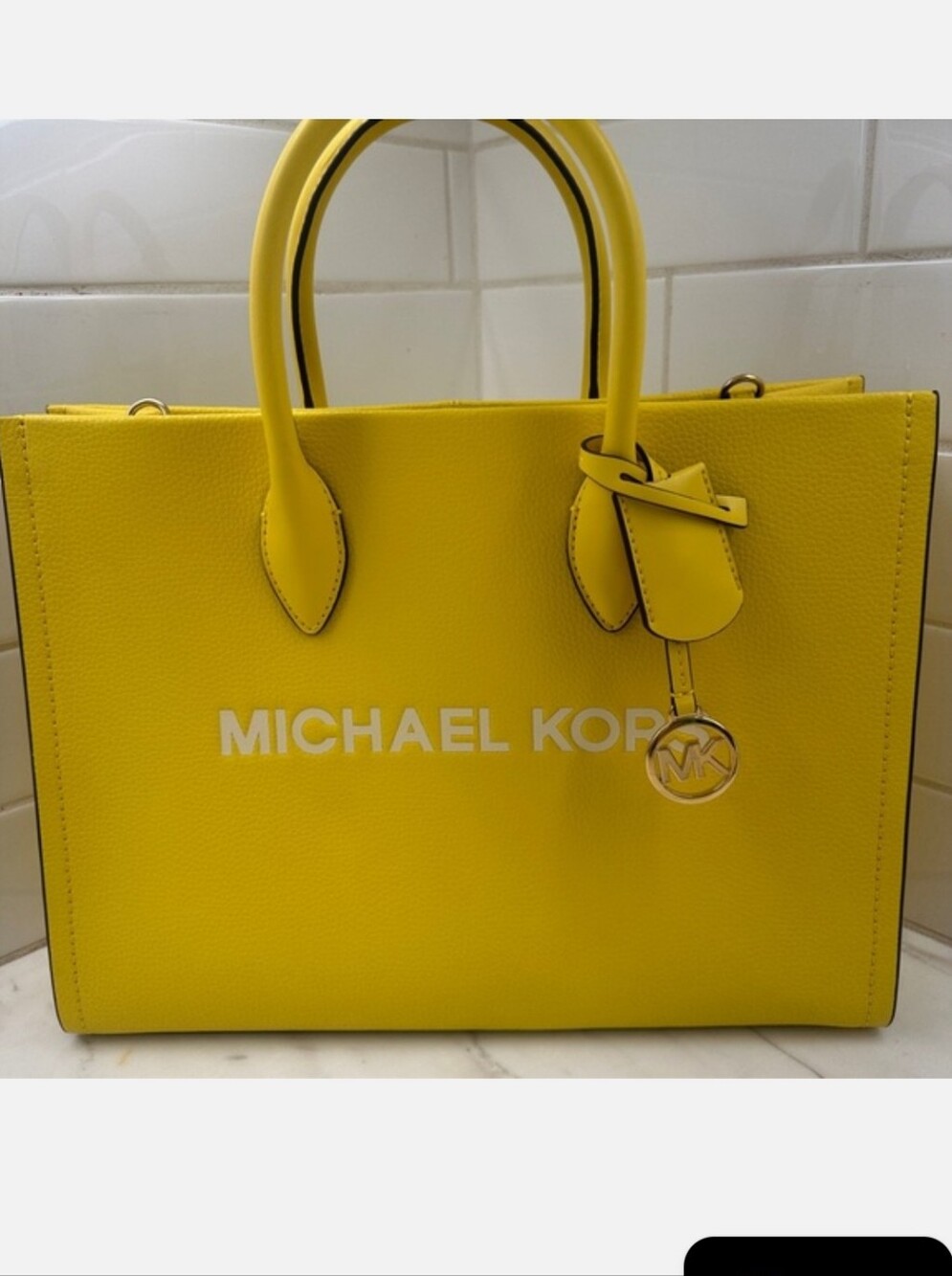 Michael Kors Mirella Medium Leather Crossbody Tote Bag